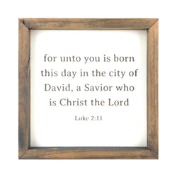 For Unto You Is Born This Day <br>Framed Print