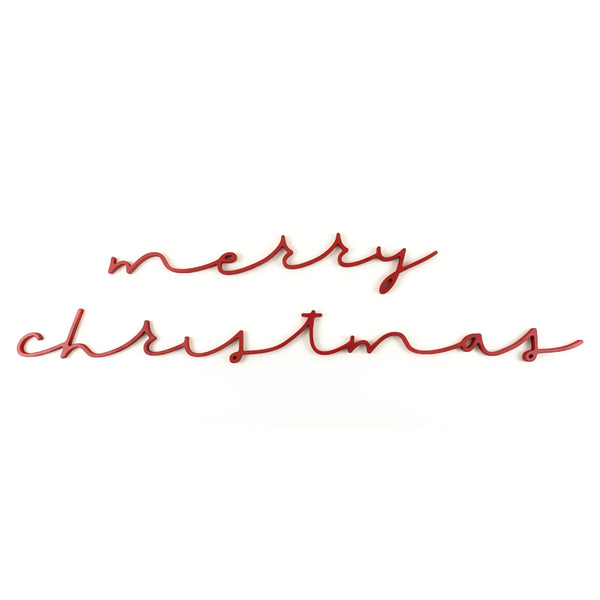 Small Merry Christmas Script <br>Wall Word