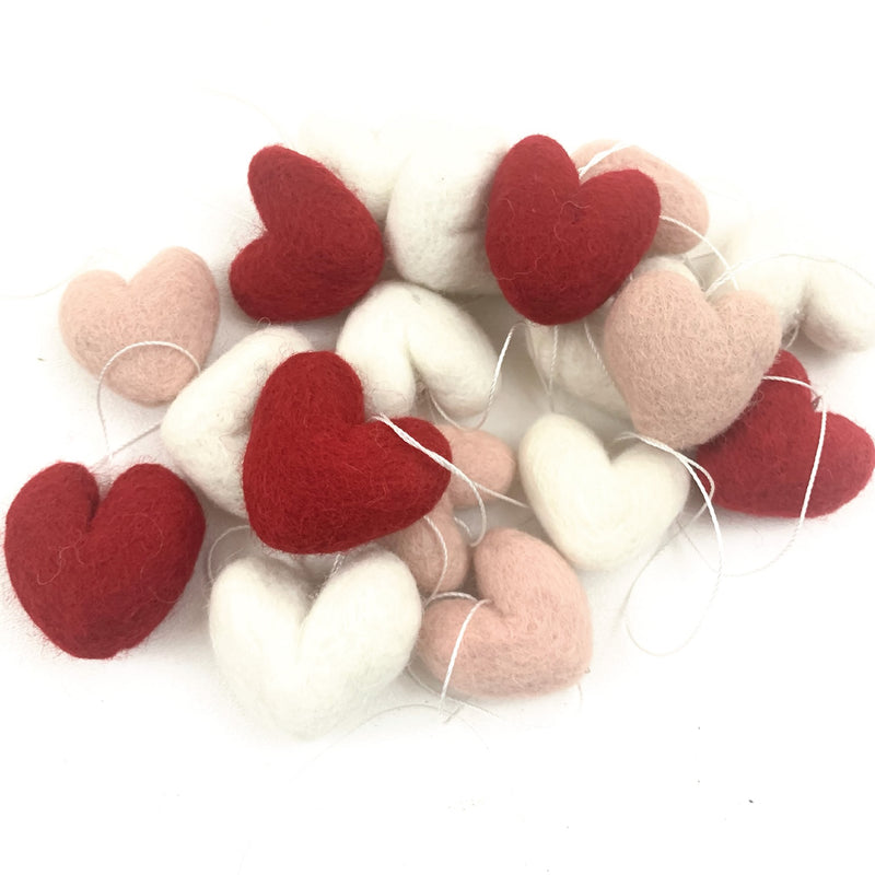 Felt Heart Ornaments – 12timbers
