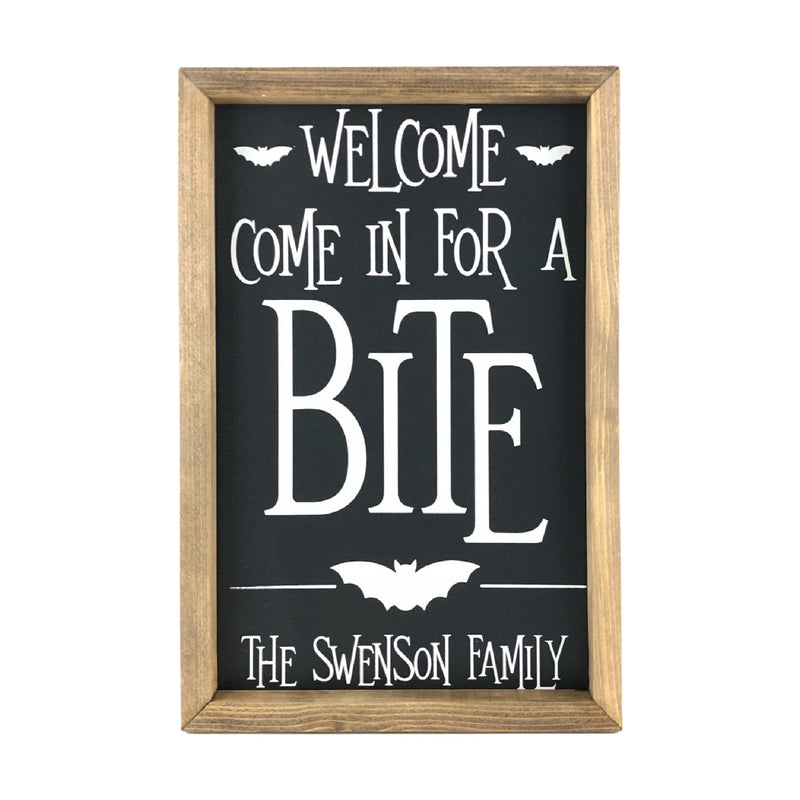 Personalized Come In For A Bite <br>Framed Saying