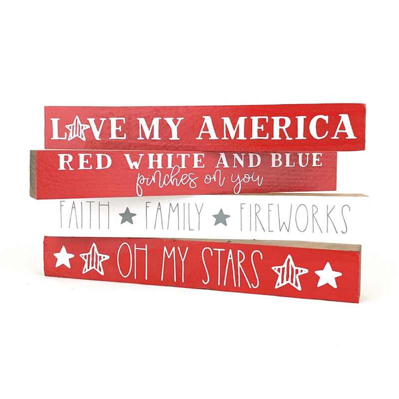 Love My America <br>Shelf Saying
