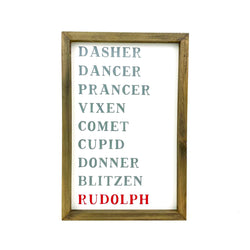 Reindeer Names <br>Framed Print