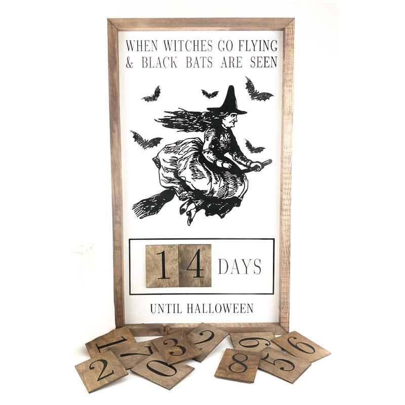 Witches Go Flying <br>Magnetic Halloween Countdown